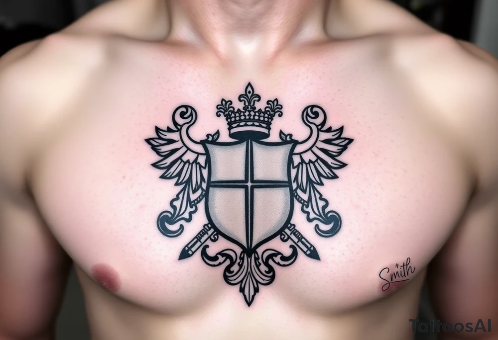 Smith, Irish family crest. whole chest tattoo idea