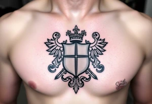 Smith, Irish family crest. whole chest tattoo idea