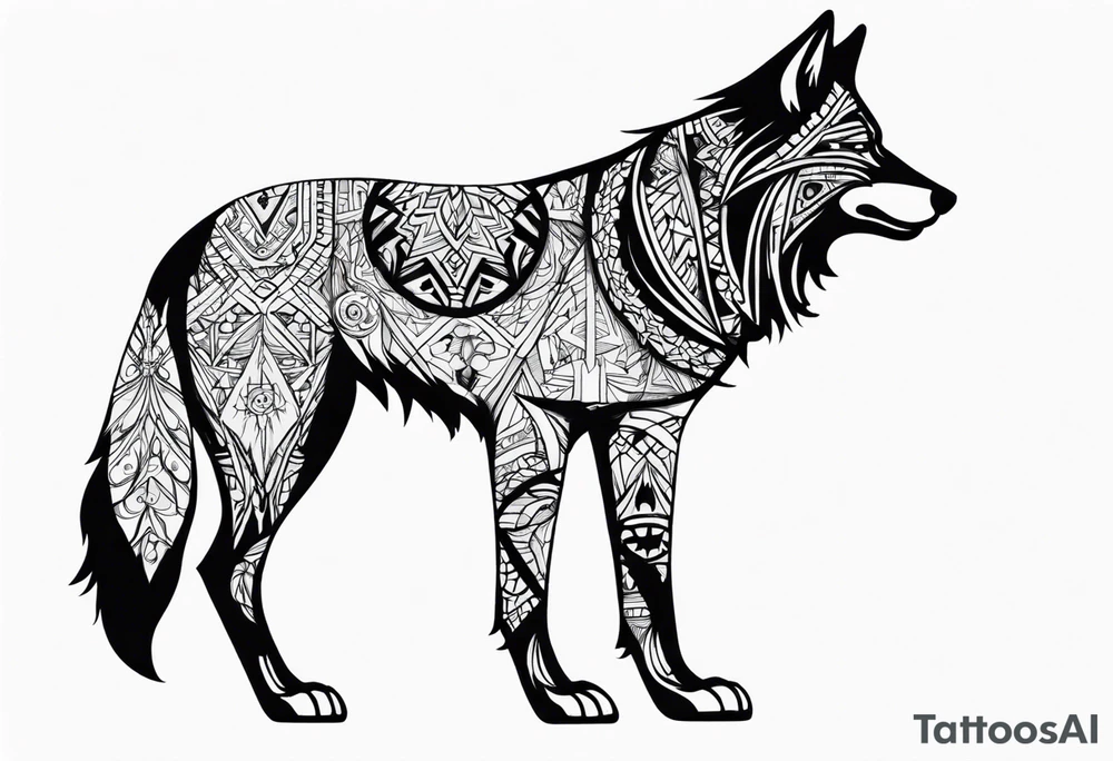 Limbo wolf for a male tattoo tattoo idea