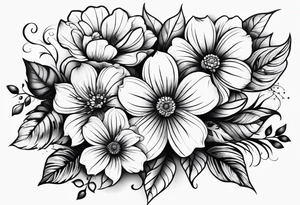 Floral, strength, beauty tattoo idea
