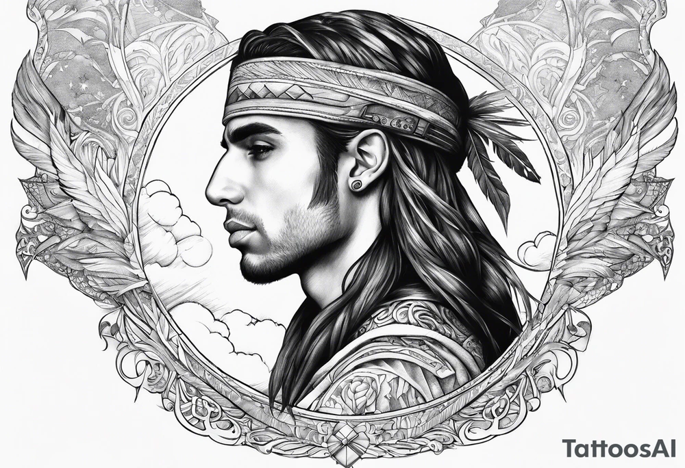 arcangel in the sky tattoo idea