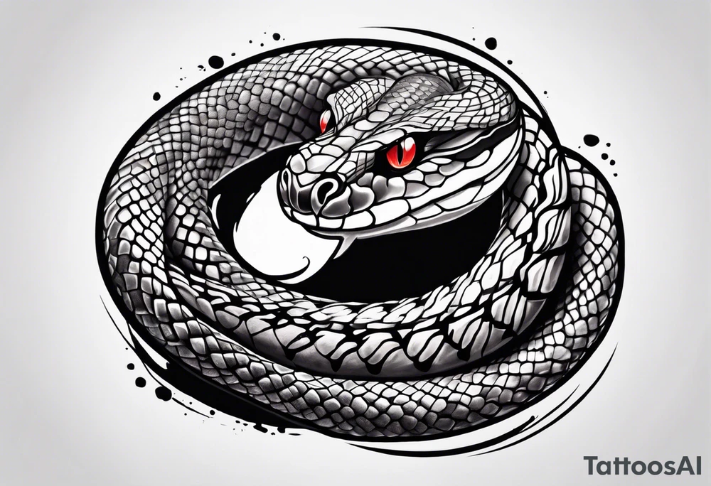 Neo traditional snake tattoo idea