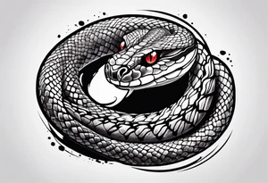Neo traditional snake tattoo idea