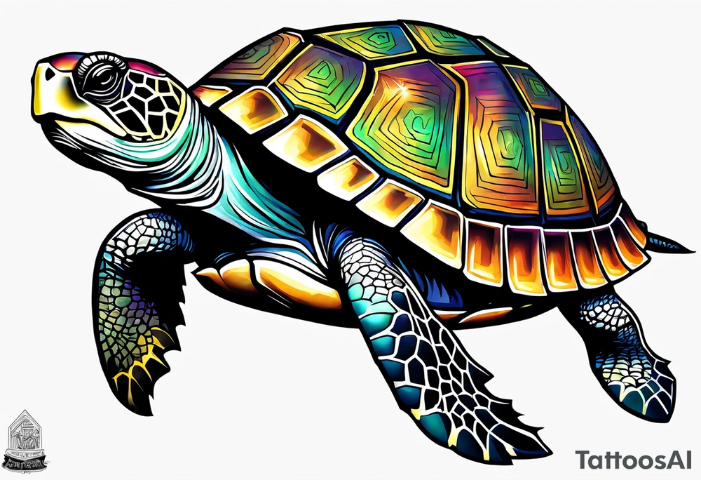 a majestic turtle tattoo idea