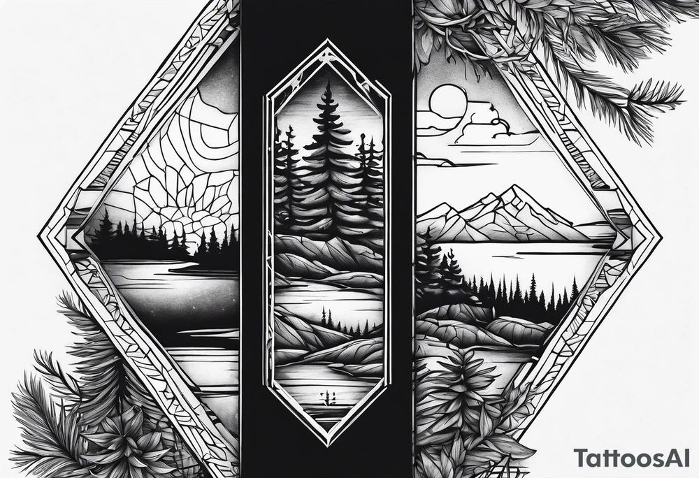 maine wilderness tattoo idea