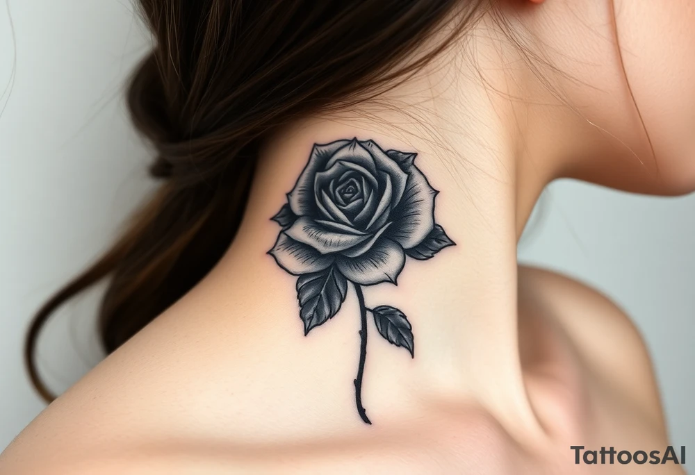 Black rose tattoo idea