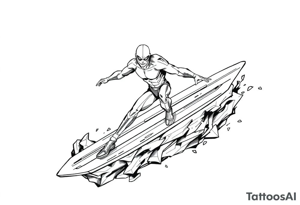 Silver Surfer comic accurate tattoo idea