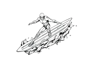 Silver Surfer comic accurate tattoo idea