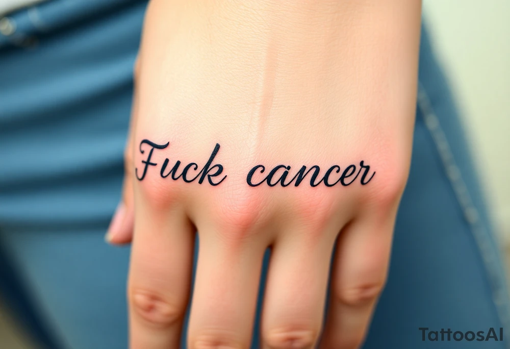 Fuck cancer tattoo idea