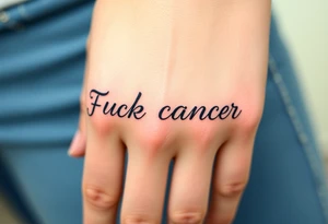 Fuck cancer tattoo idea