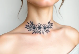 Floral garland tattoo idea