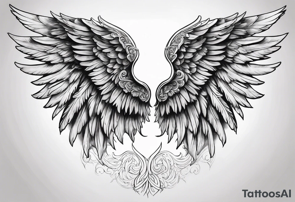 Angel wings tattoo idea
