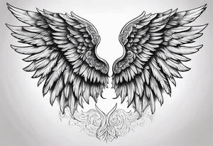Angel wings tattoo idea