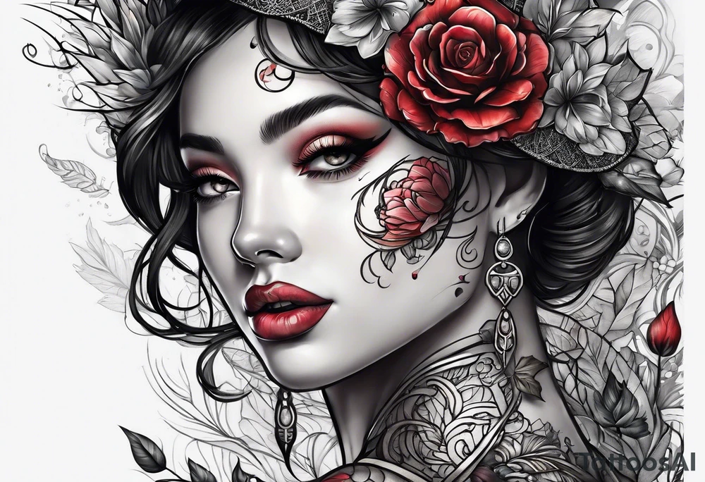 stitching together a wound; deep cut into skin tattoo idea