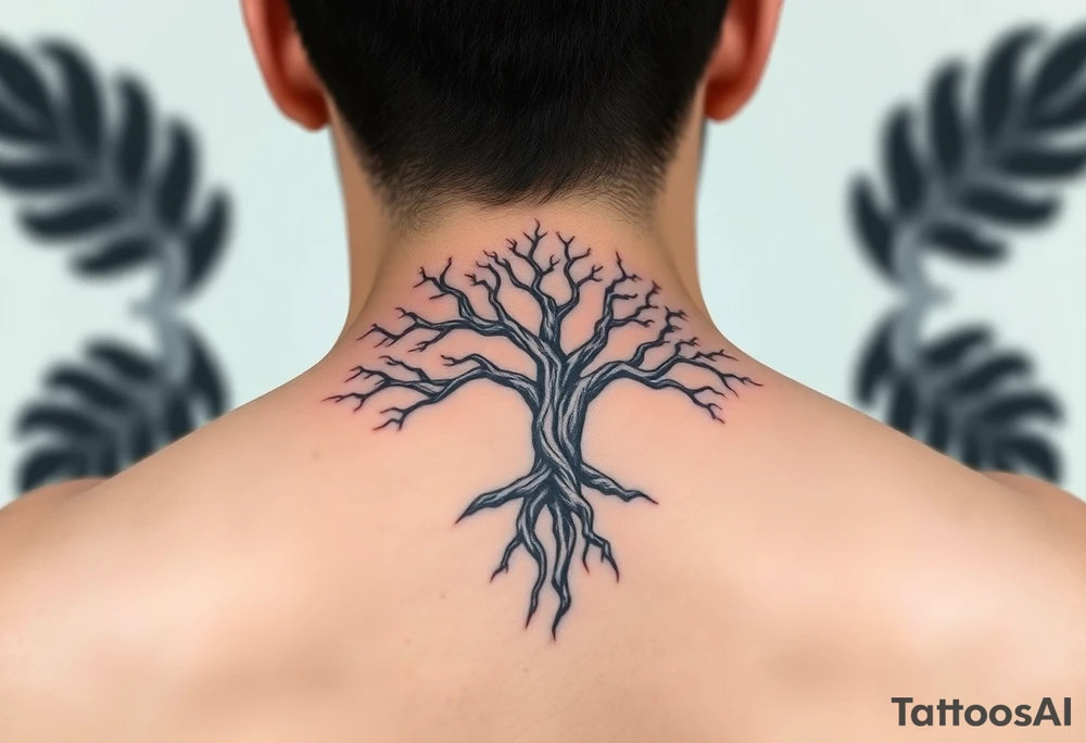 Jamaican colours and Irish colours tree of life tattoo idea
