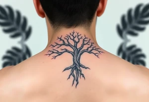 Jamaican colours and Irish colours tree of life tattoo idea