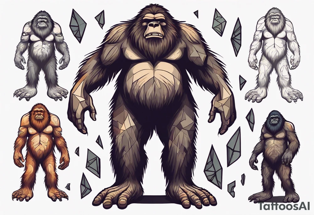 Big foot having an outer body experience tattoo idea