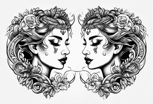 Gemini logo with stitches tattoo idea