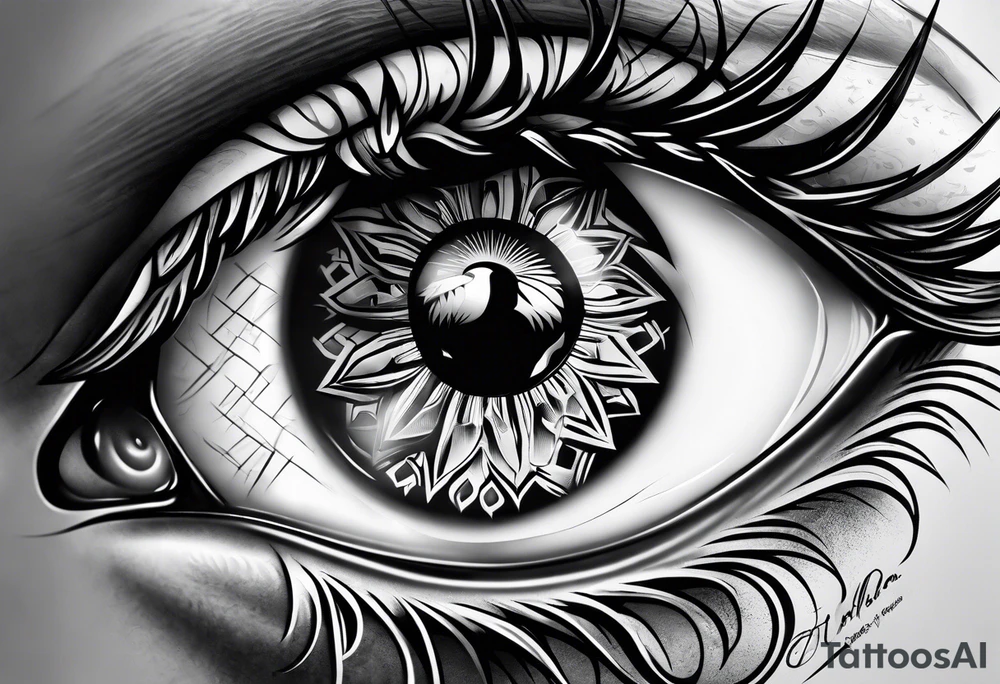His eye is on the sparrow tattoo idea