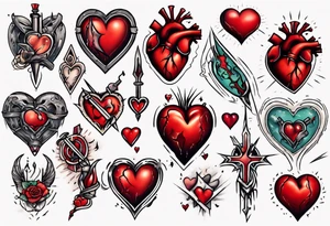 heart with a scar tattoo idea