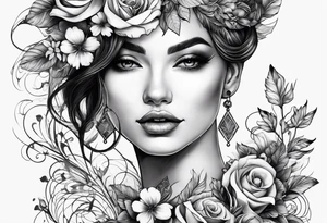 Mulher do signo de Touro, flores e livros atrás para tatuar no antebraço tattoo idea