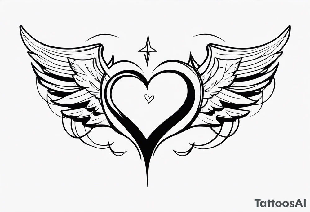 angel devil heart/wings tattoo idea