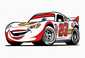Lightning mcqueen number tattoo idea