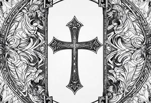 a cross on my forearm, half demon half angel tattoo idea