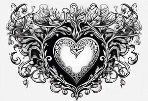 Heart with roots tattoo idea
