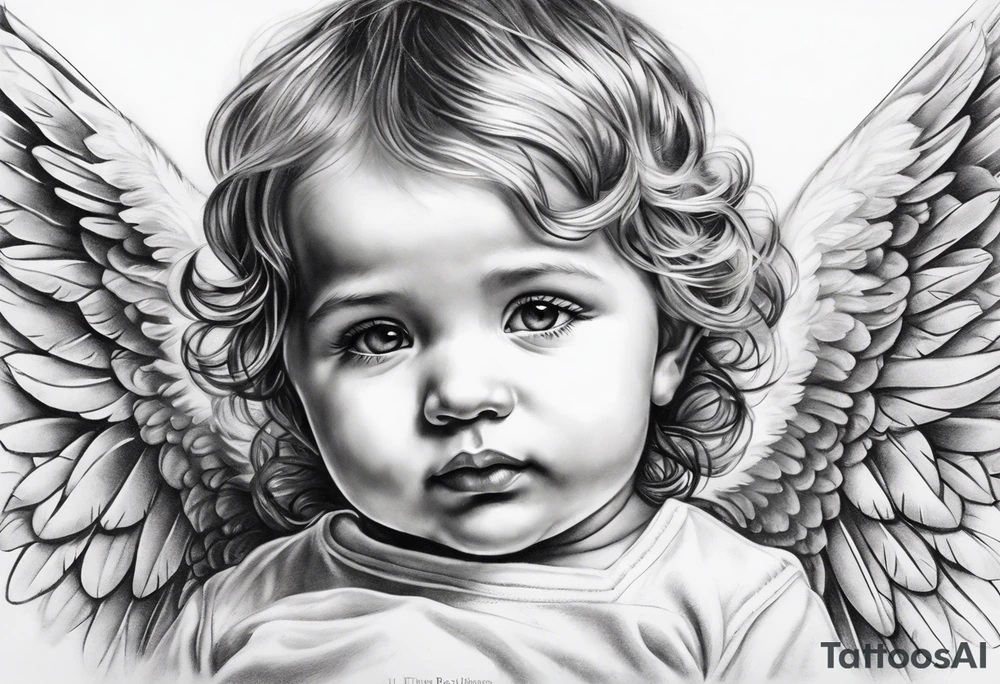 Baby angel tattoo idea