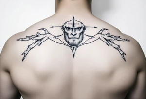 vitruvian man tattoo idea