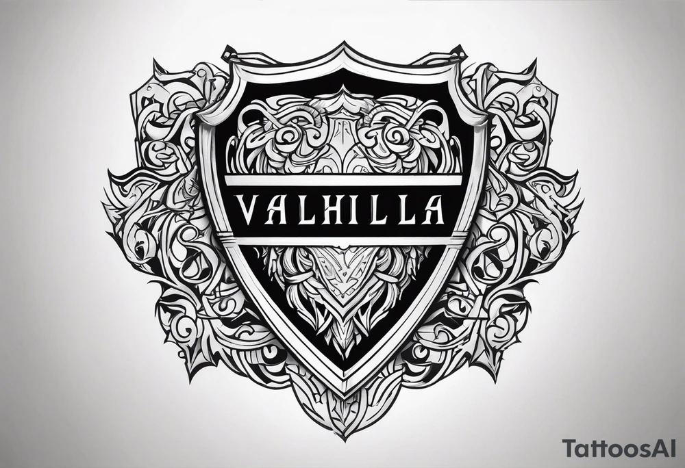 Valhalla shield tattoo idea