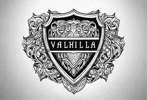 Valhalla shield tattoo idea