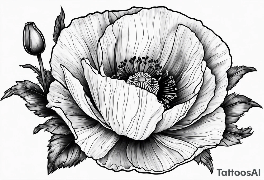 Poppy tattoo idea