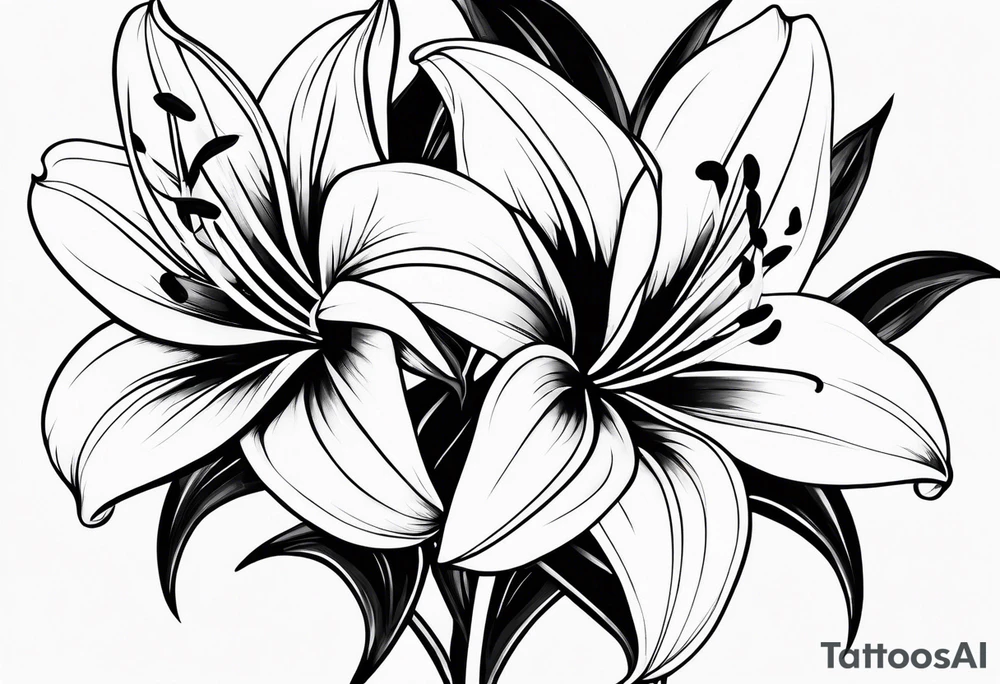 Bestfriends lillies simple tattoo idea
