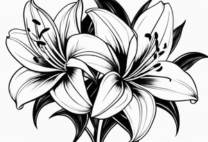 Bestfriends lillies simple tattoo idea