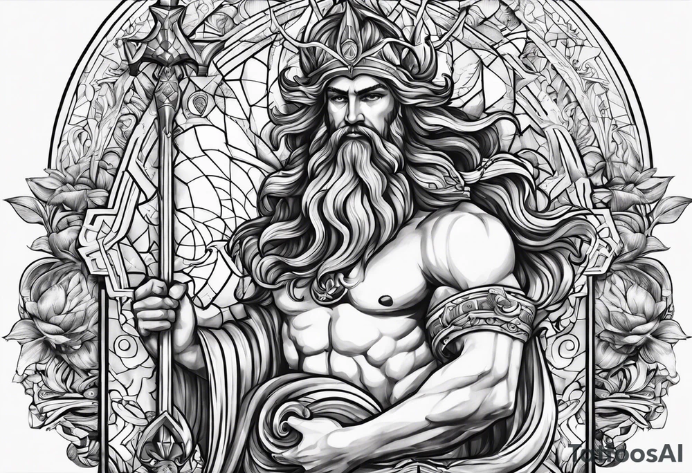 POSEIDON, TRIDENTE Y GEMINIS tattoo idea