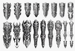 Leg armor tattoo idea