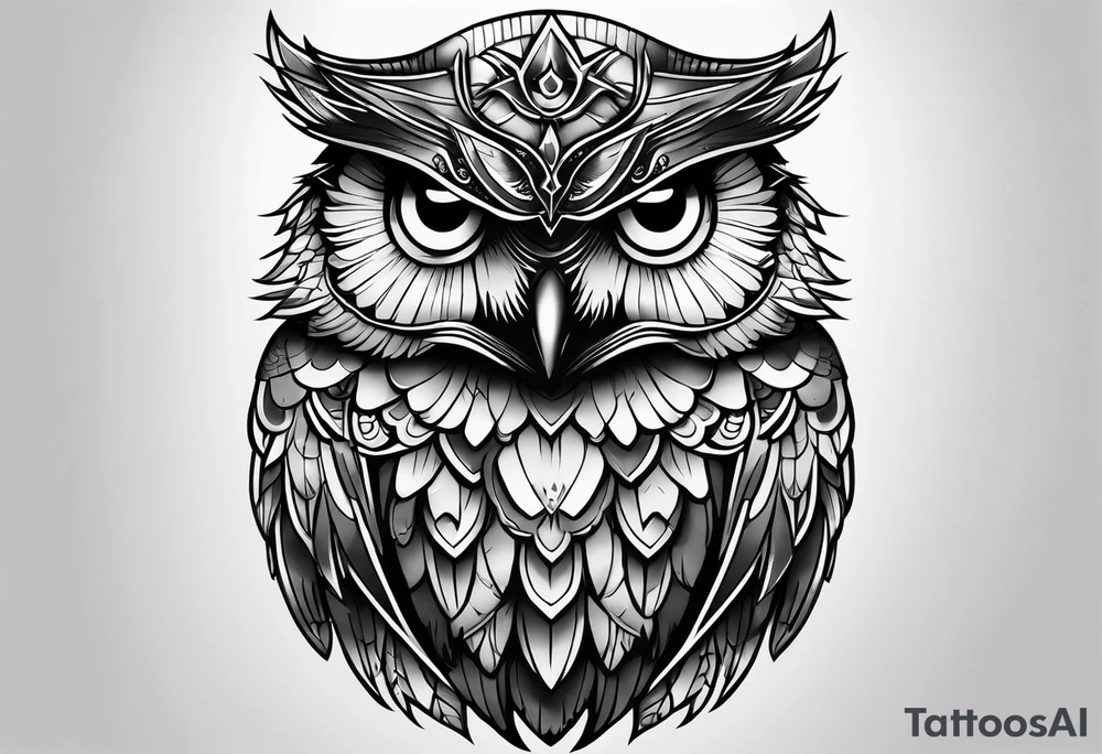 king evil owl tattoo idea