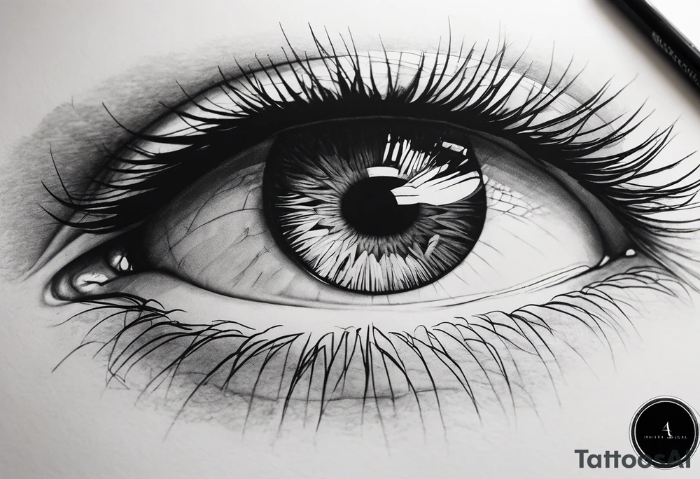 A realistic eye made from the Fibonacci Sequence. Amazing attention of detail can be seen by the fine lines and accurate shading. tattoo idea