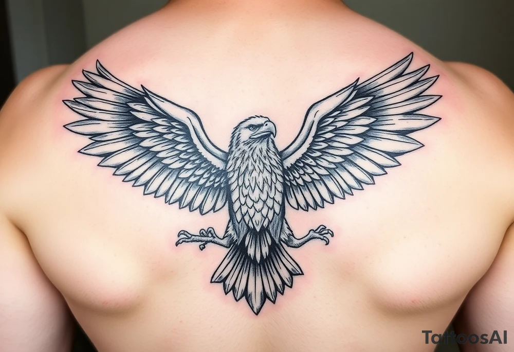 majestic eagle spreading wings against mountain peaks tattoo idea majestic eagle spreading wings against mountain peaks tattoo idea