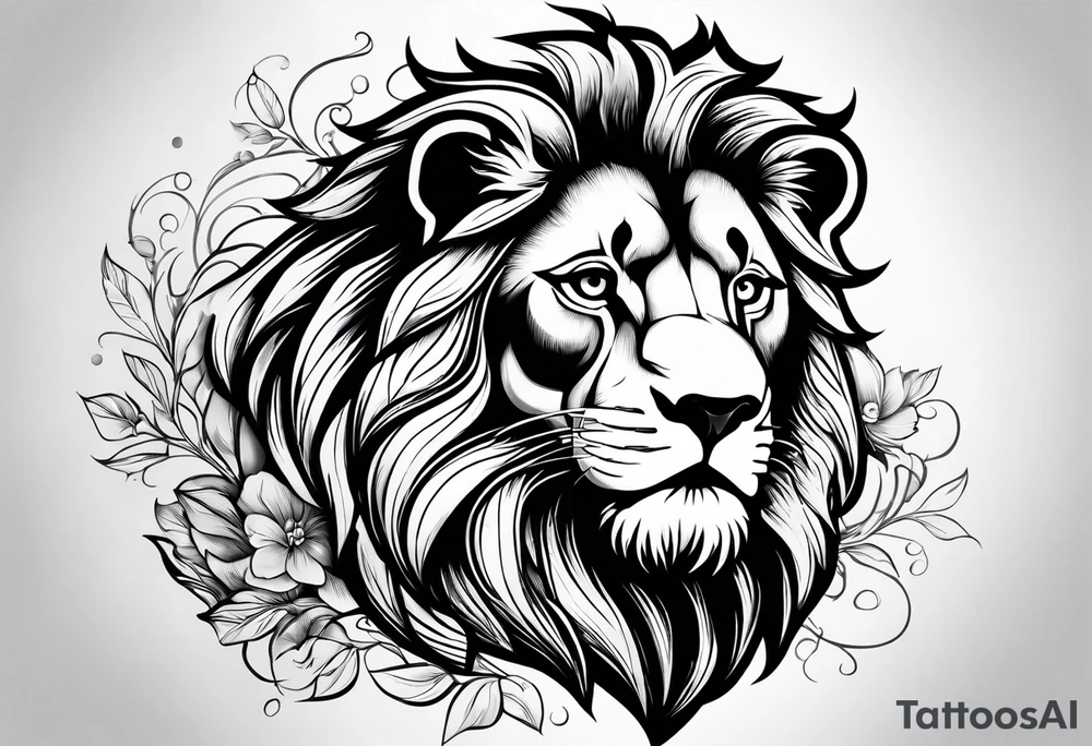 little lion tattoo idea