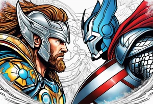 Thor versus ironman tattoo idea