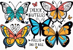 butterflies, quotes tattoo idea