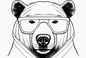 Invisible man bear tattoo idea