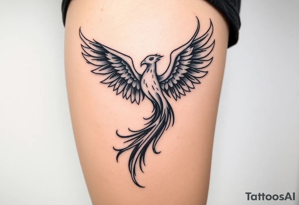 rising phoenix from the ashes tattoo idea