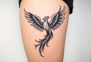 rising phoenix from the ashes tattoo idea