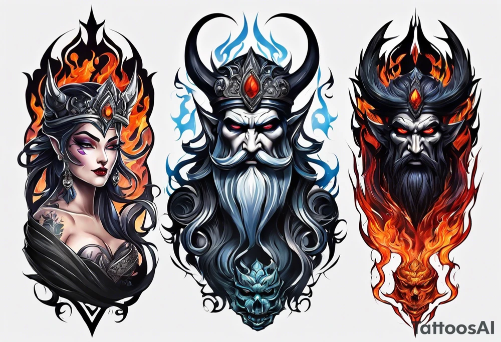 Backout tattoo of Hades tattoo idea