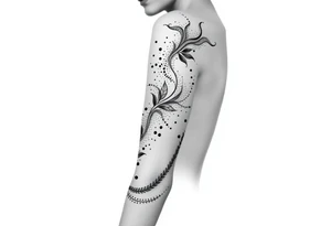 Лилии и размытые линии tattoo idea