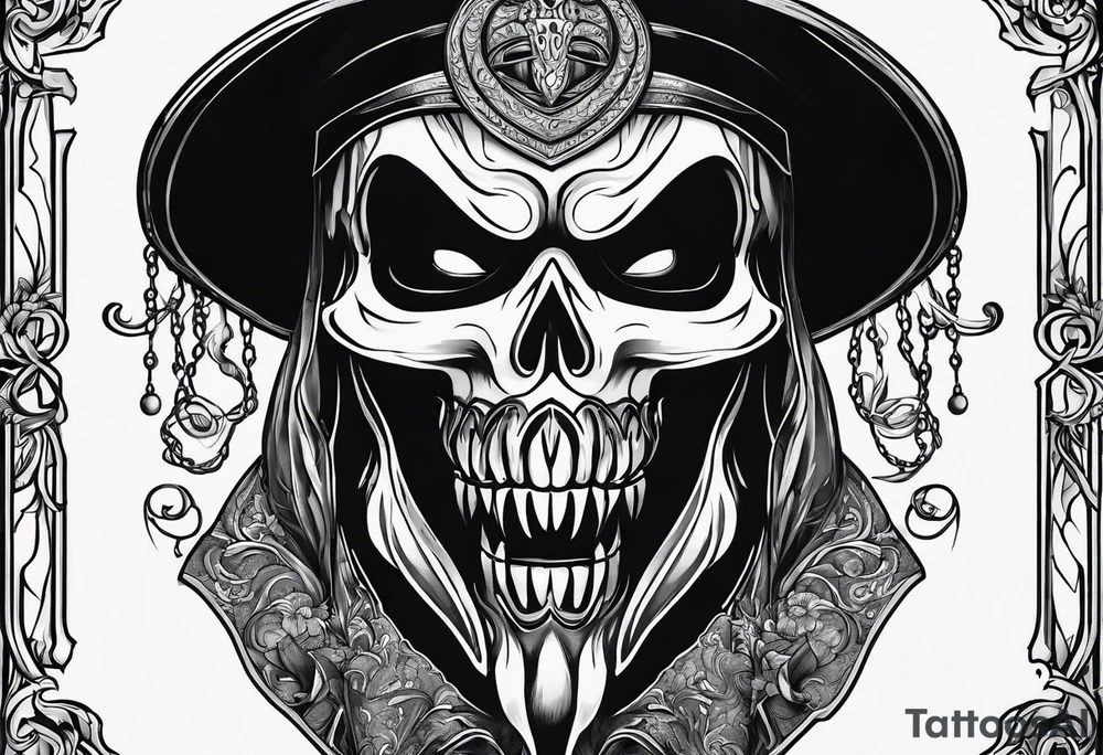 ghostface killer from scream tattoo idea